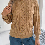 Heather | Textured Cable-Knit Jumper
