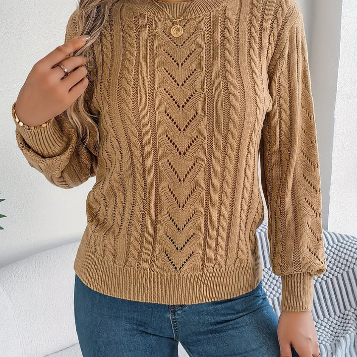Heather | Textured Cable-Knit Jumper