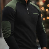 Tristan | Textured Quarter-Zip Pullover