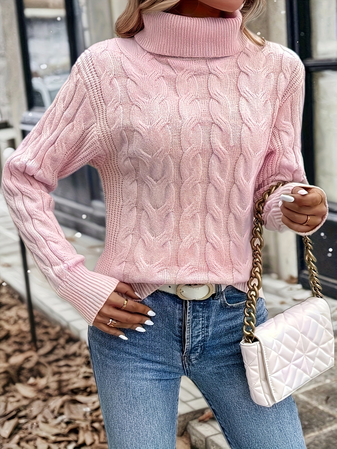 Naomi | Cable-Knit Turtleneck Jumper