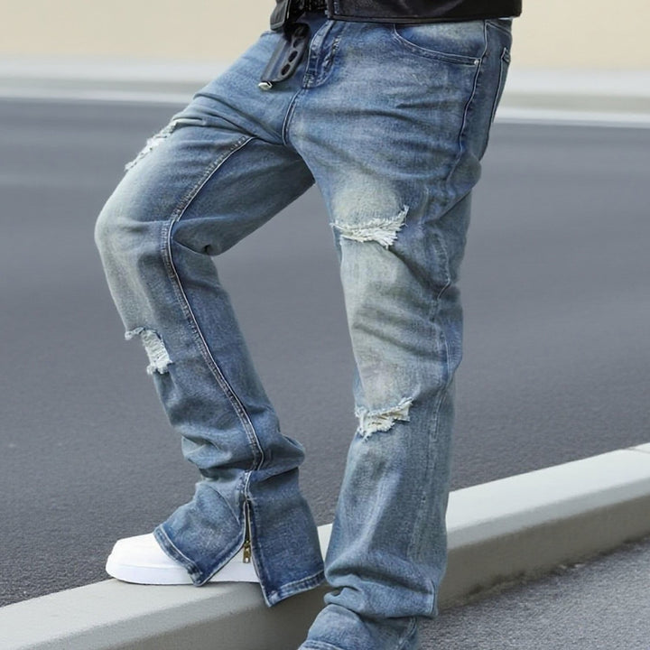 Baxter | Relaxed Straight-Leg Distressed Jeans