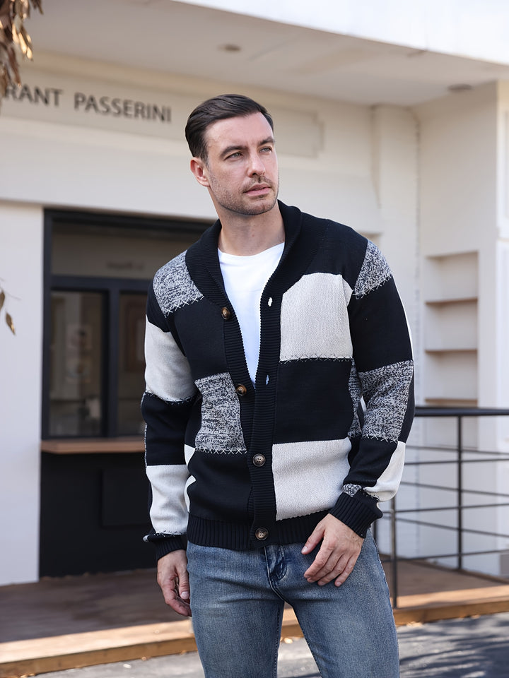 Callahan | Colour-Blocked Button-Up Cardigan