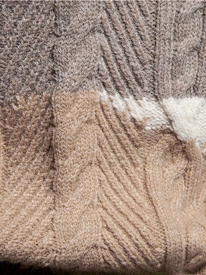 Ellis | Textured Colour-Block Sweater
