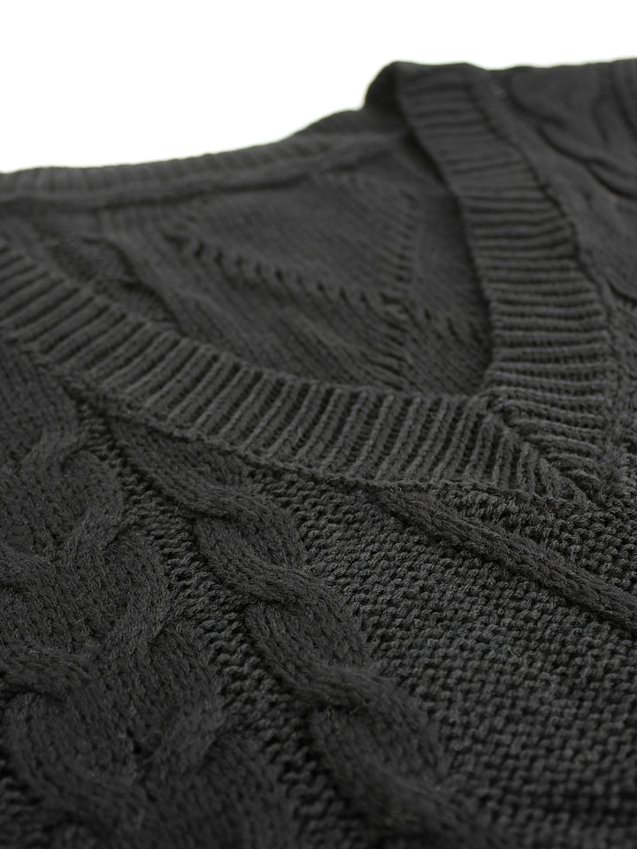 Colleen | Cable-Knit V-Neck Sweater Vest