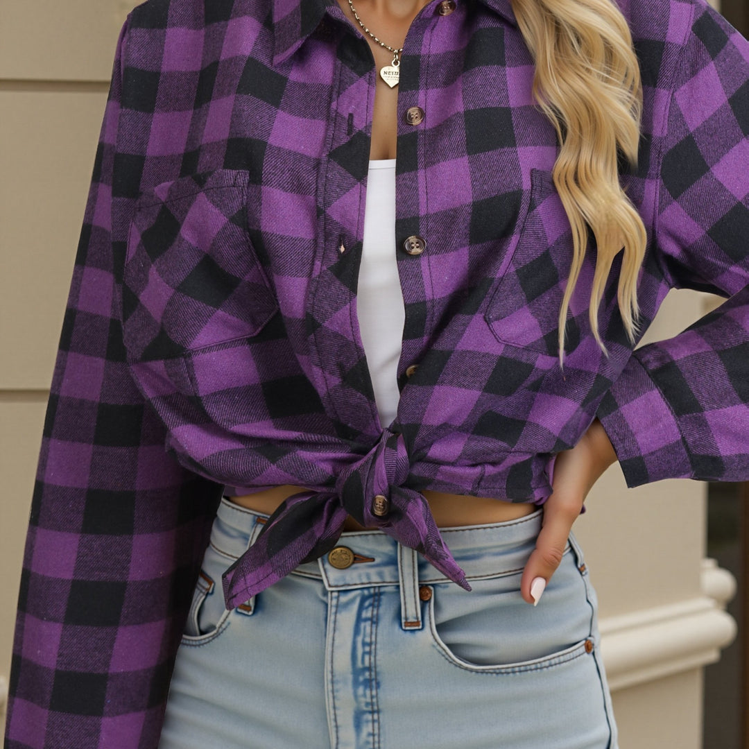 Everly | Checked Button-Up Shirt