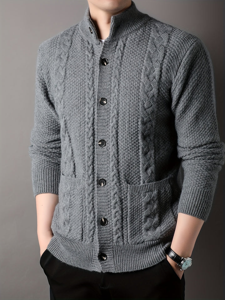 Percival | Textured Button-Front Cardigan