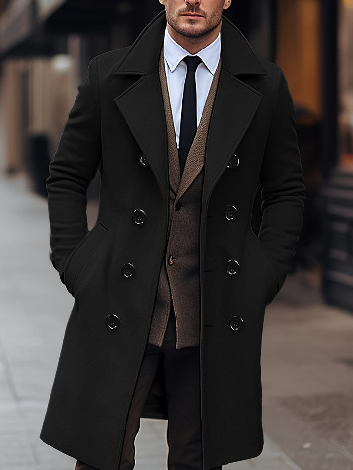 Hugh | Double-Breasted Tailored Overcoat