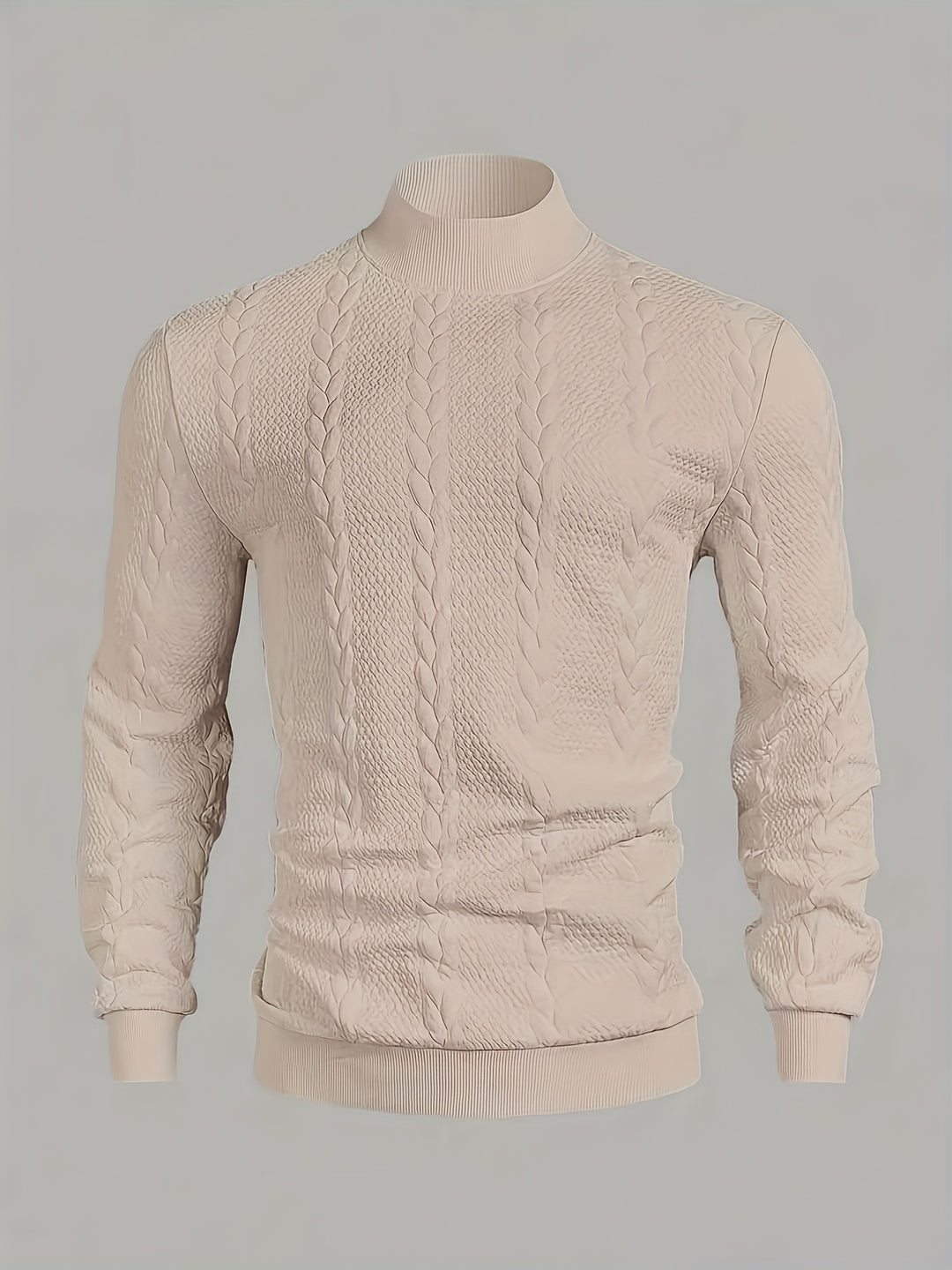 Brennan | Textured High-Neck Sweatshirt