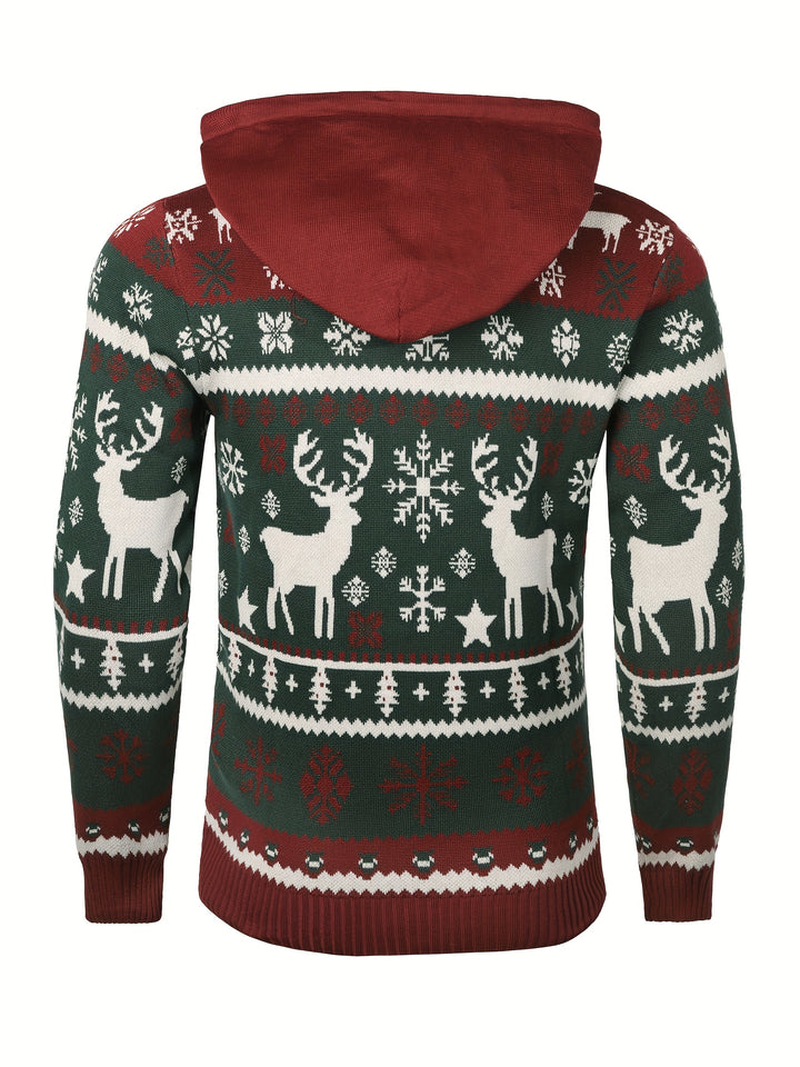 Nicholas | Christmas Reindeer Hooded Jumper