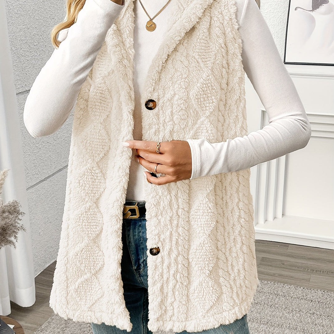 Coralie | Textured Hooded Gilet