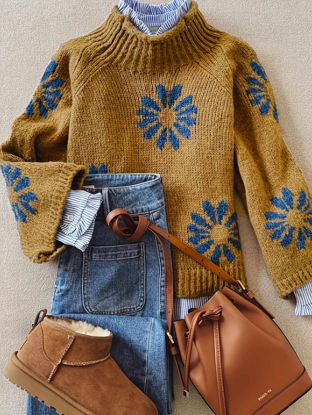Tilda | Floral High-Neck Sweater