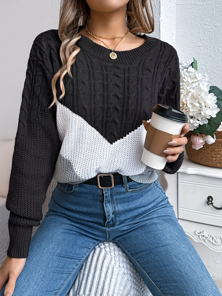 Noreen | Colour-Block Knit Sweater