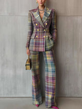 Harlene | Elegant Luxe Multicolour V-Neck Set