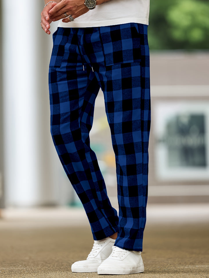 Nathaniel | Relaxed Checked Lounge Trousers