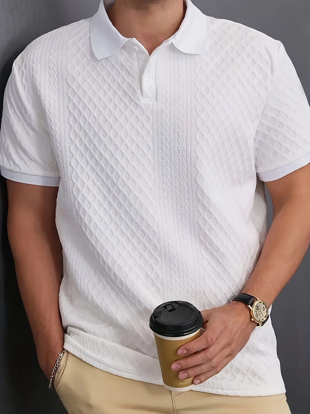 Harrington | Textured Business Polo Shirt