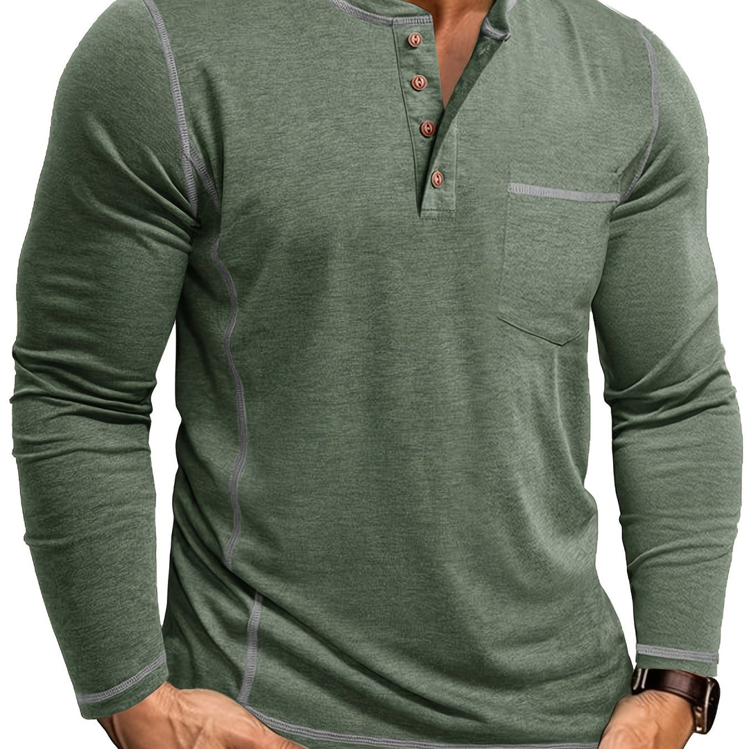 Kingsley | Classic Long-Sleeve Henley Shirt