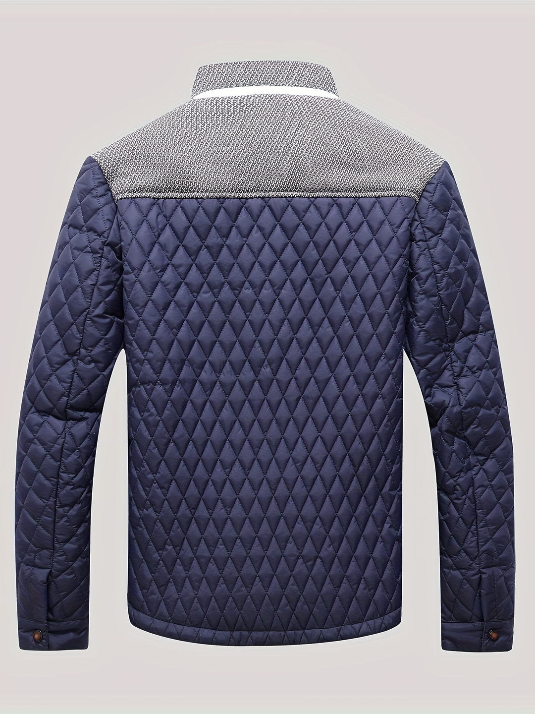 Nigel | Textured Quilted Stand-Collar Jacket