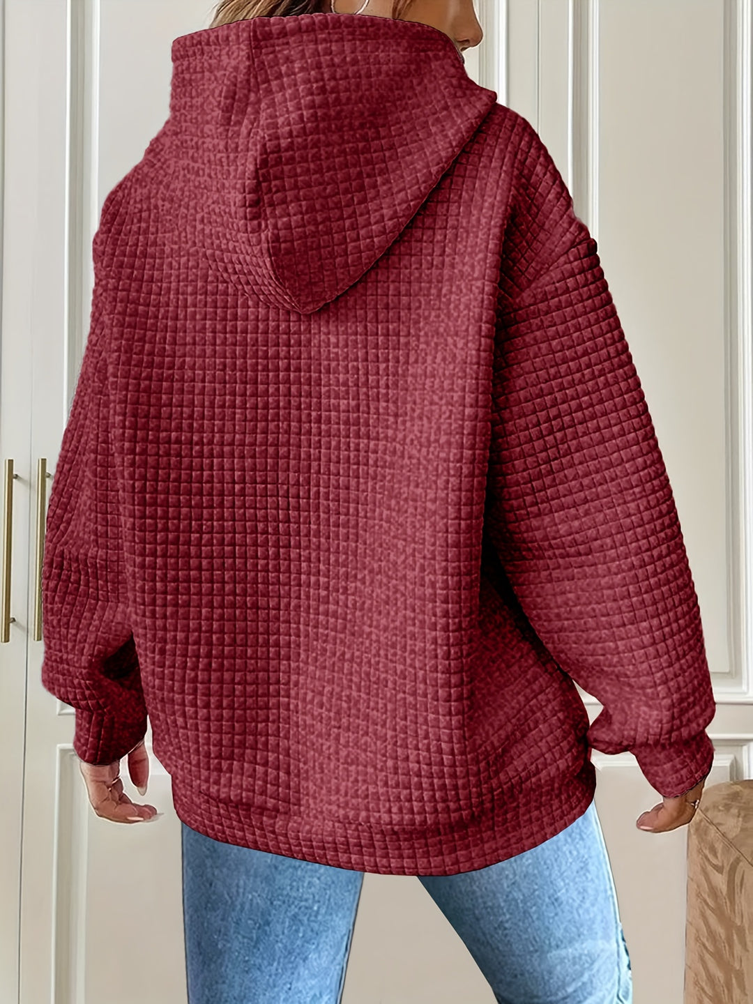 Rosaline | Textured Relaxed Hoodie