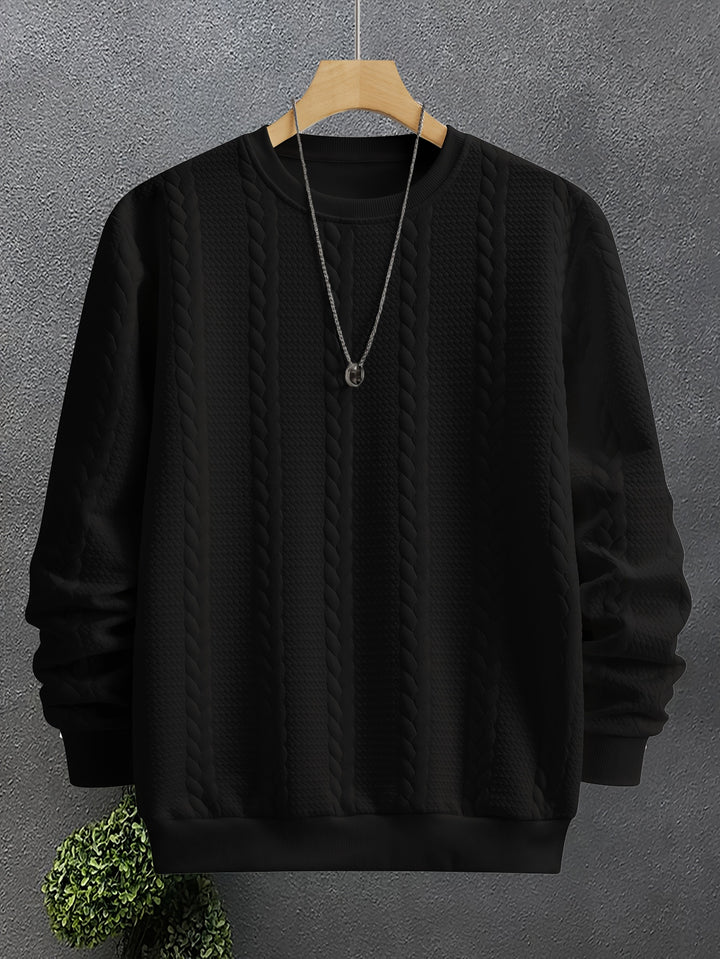Maddox | Textured Crew Neck Sweatshirt