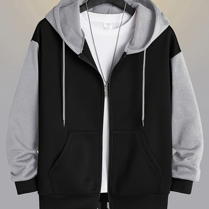 Bryson | Colour-Block Zip-Up Hoodie