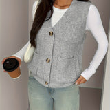 Miranda | Button-Front Knit Vest