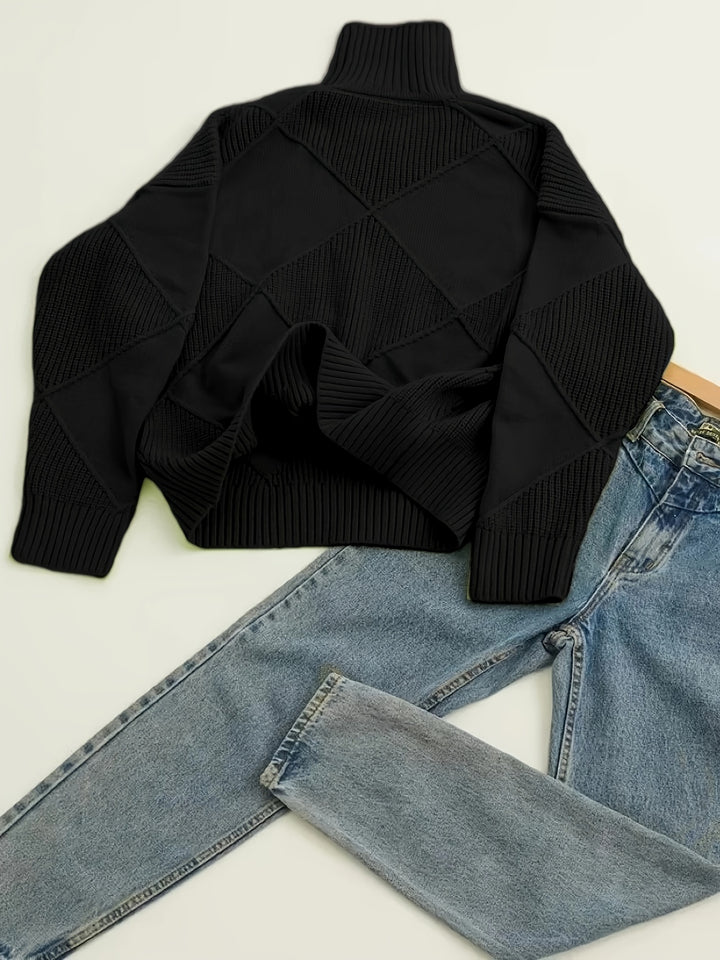 Freya | Textured Turtleneck Sweater