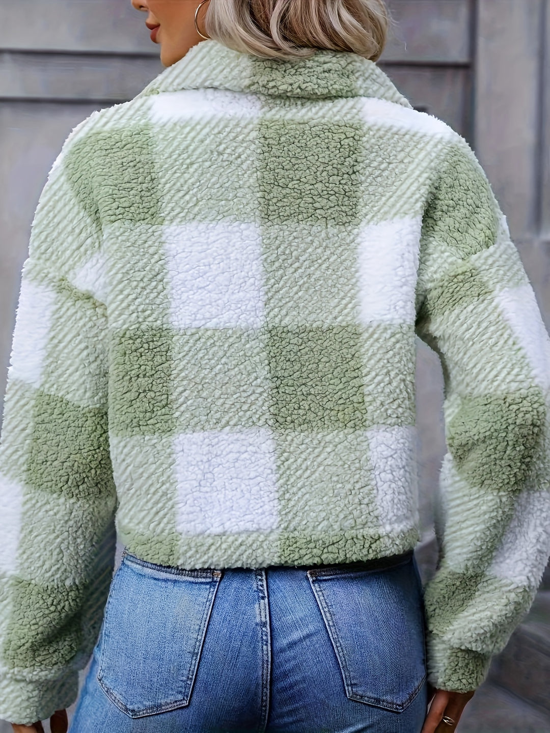 Rosalyn | Cropped Check Jacket
