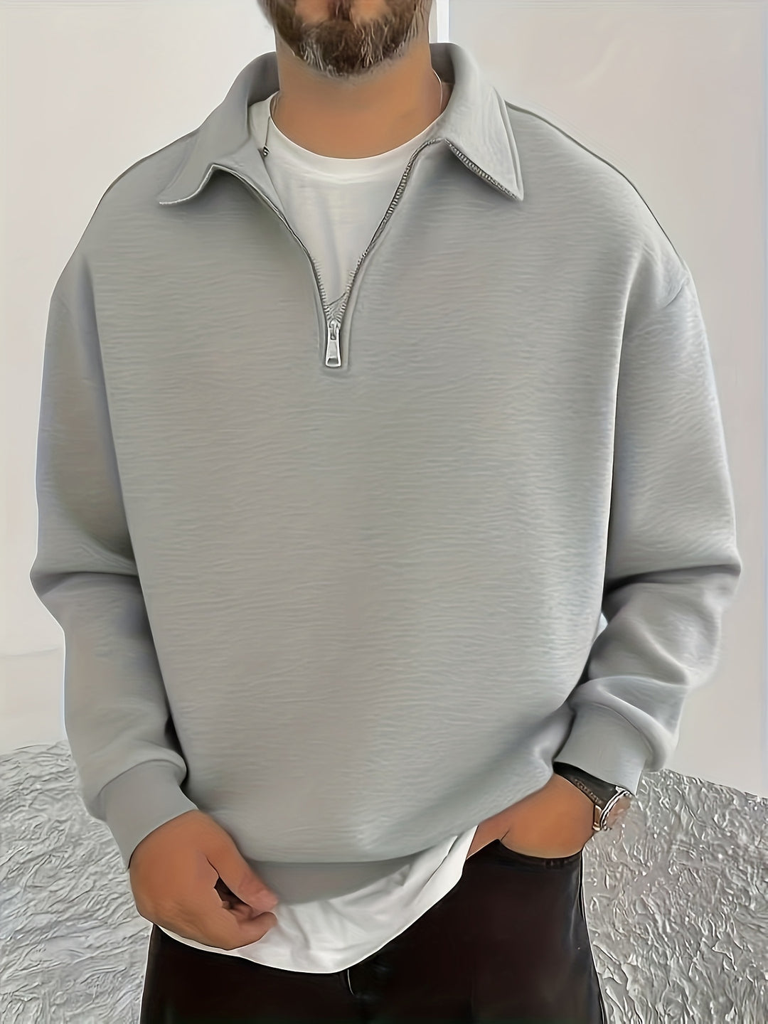Gideon | Collared Half-Zip Sweatshirt