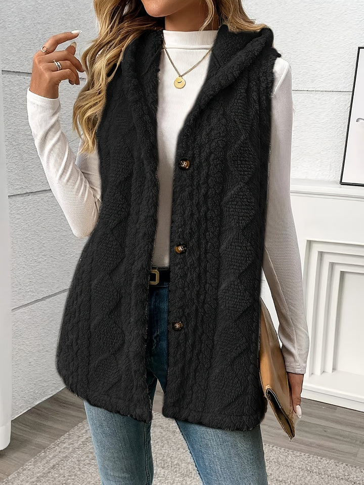 Coralie | Textured Hooded Gilet