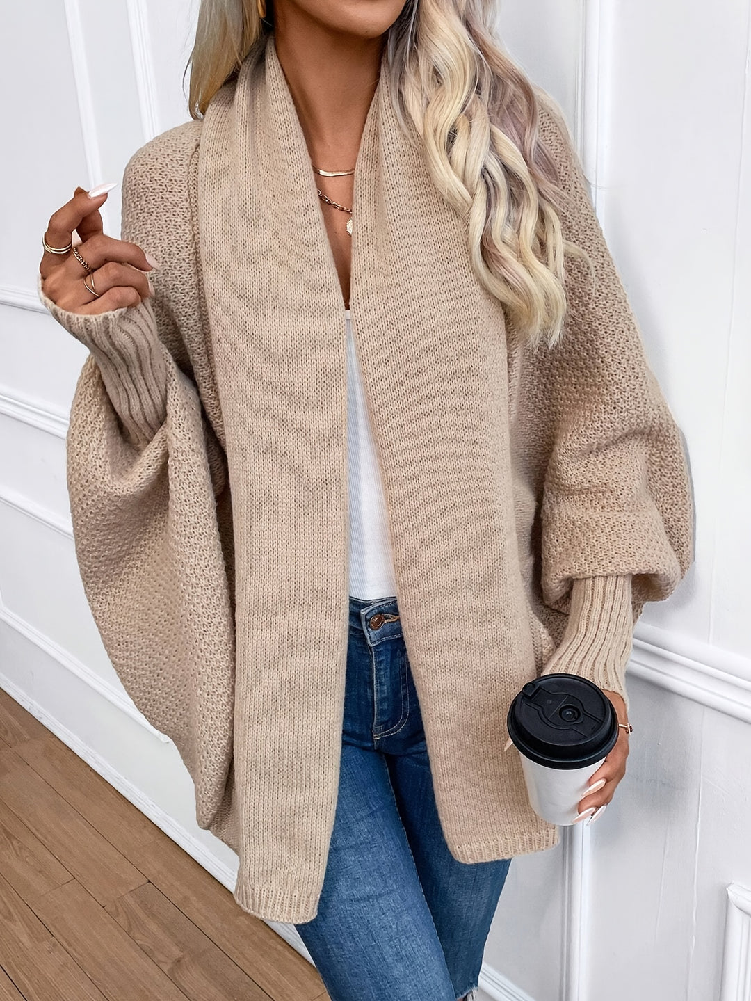 Eloise | Relaxed Batwing Open-Front Cardigan
