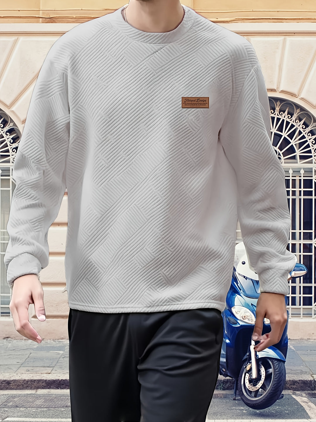Camden | Textured Crew Neck Sweatshirt