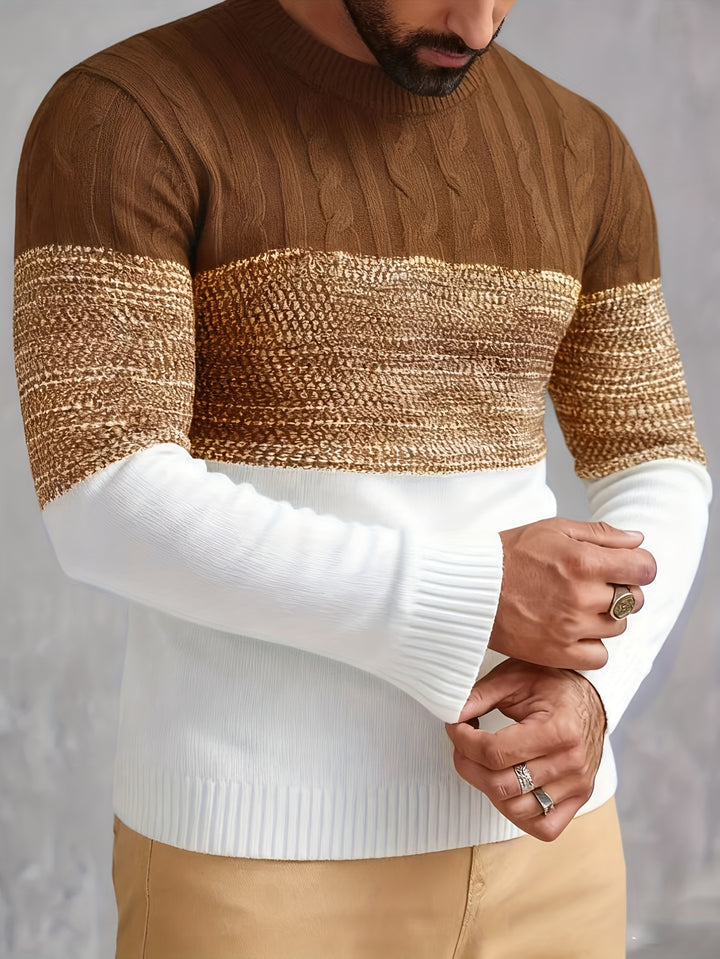 Thatcher | Colour-Block Crew Neck Jumper