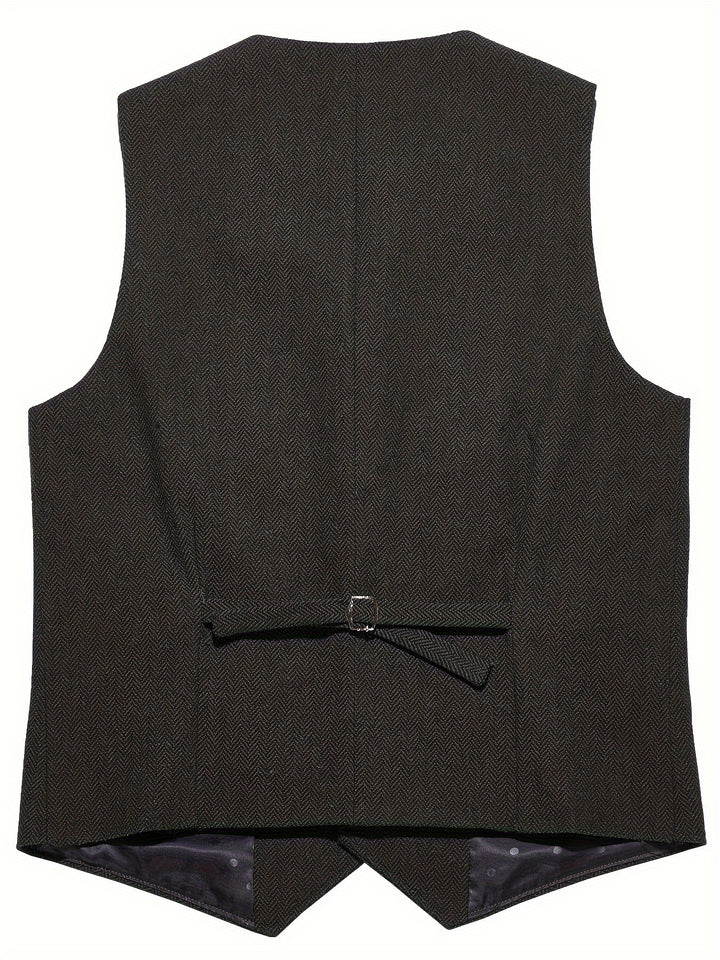 Emmett | Herringbone Tailored Waistcoat