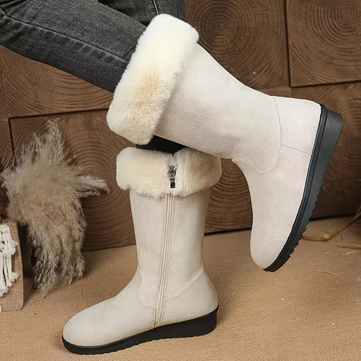 Annalise | Fur-Trimmed Mid-Calf Boots
