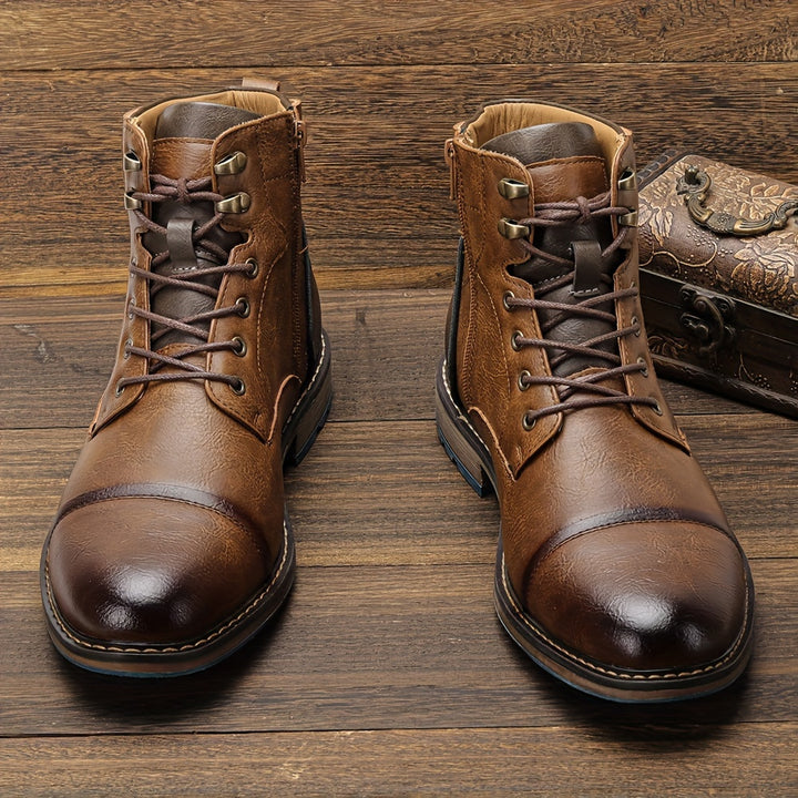 Wallace | Cap-Toe Lace-Up Boots