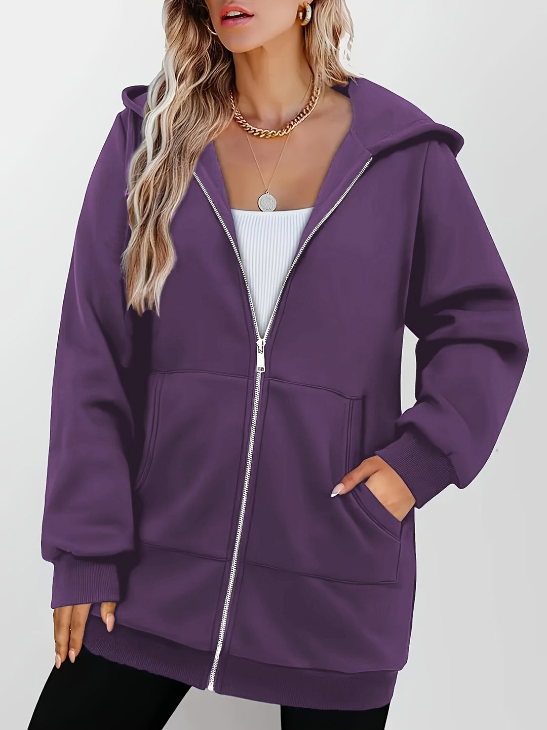 Sloane | Longline Hooded Zip Jacket