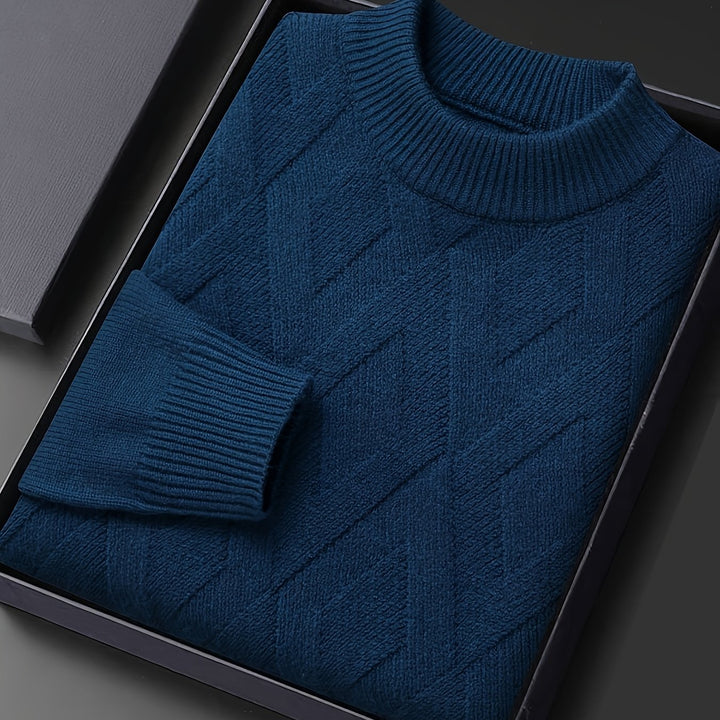 Leland | Textured Mock-Neck Jumper