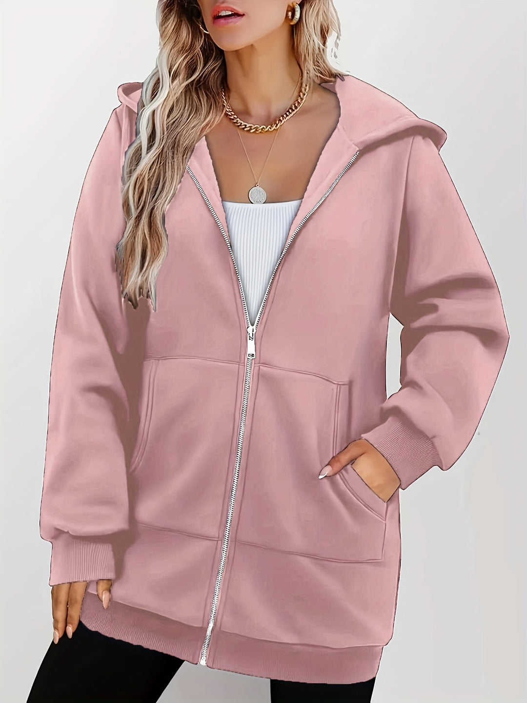Sloane | Longline Hooded Zip Jacket