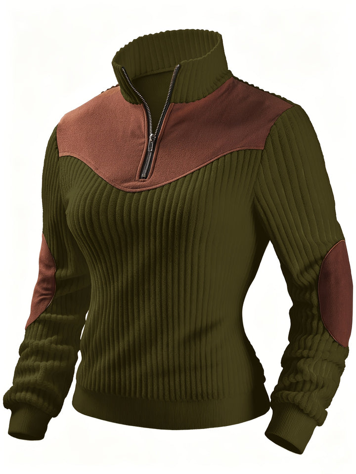Everly | Half-Zip Ribbed Pullover