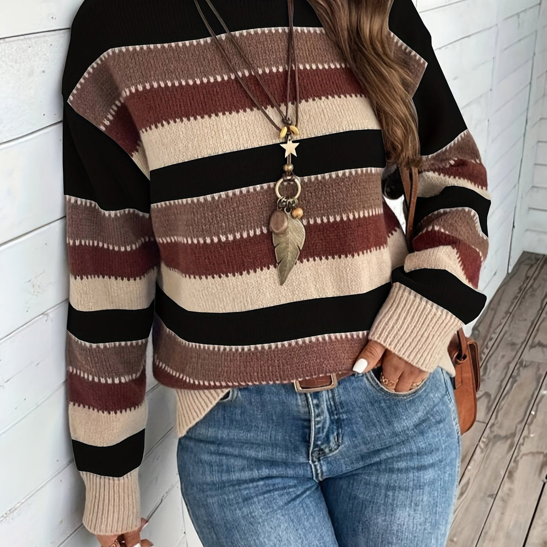 Delphine | Striped Round-Neck Sweater