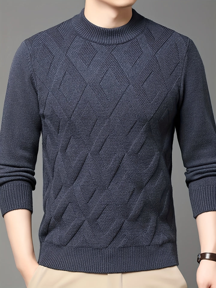 Leland | Textured Mock-Neck Jumper