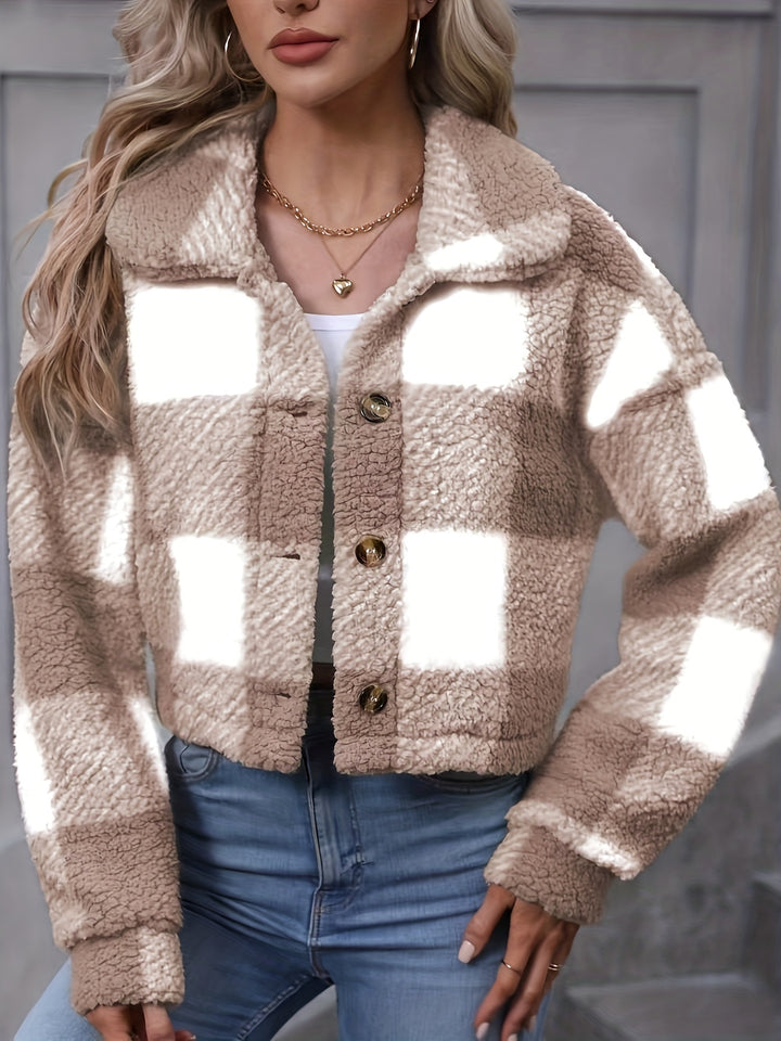 Rosalyn | Cropped Check Jacket