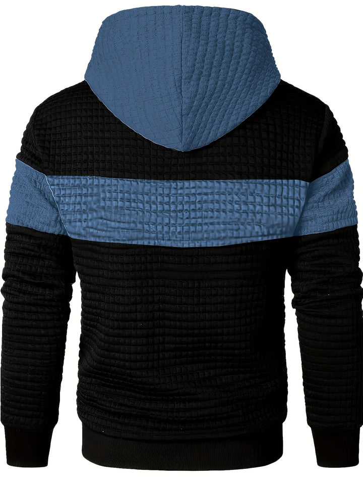 Rutherford | Textured Colour-Block Hoodie