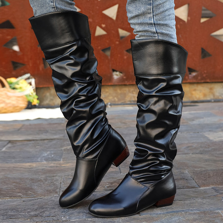 Phoebe | Slouched Knee-High Boots