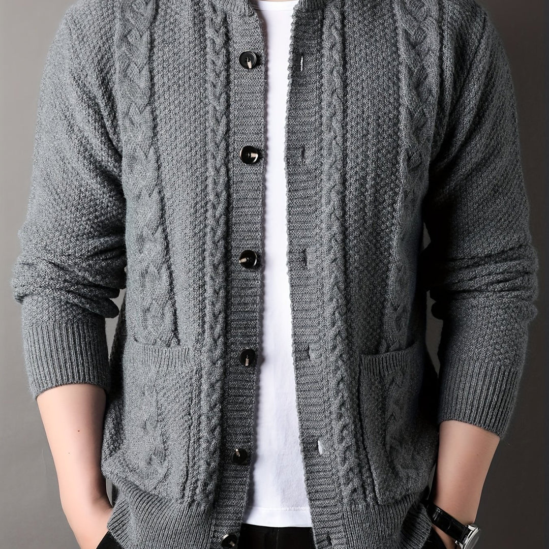 Percival | Textured Button-Front Cardigan