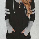 Coralie | Colour-Block Thumbhole Hoodie
