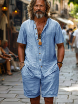Reid | Relaxed Coastal Shirt and Shorts Set