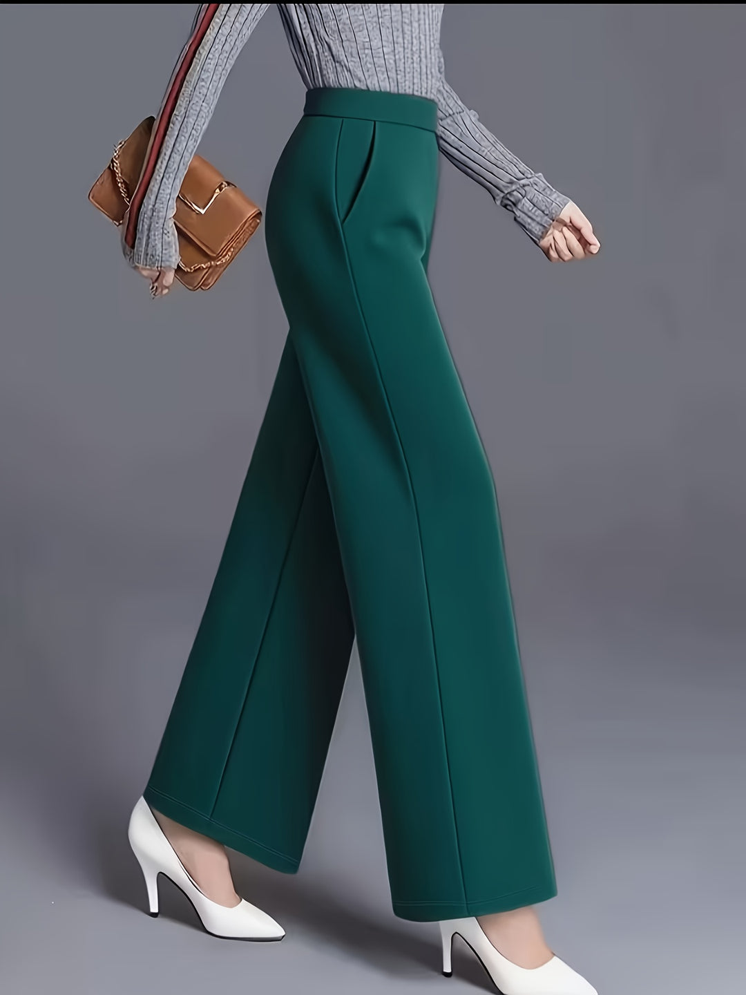 Marlene | High-Waisted Straight-Leg Trousers