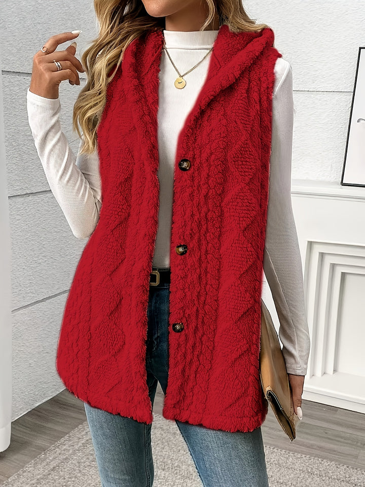 Coralie | Textured Hooded Gilet