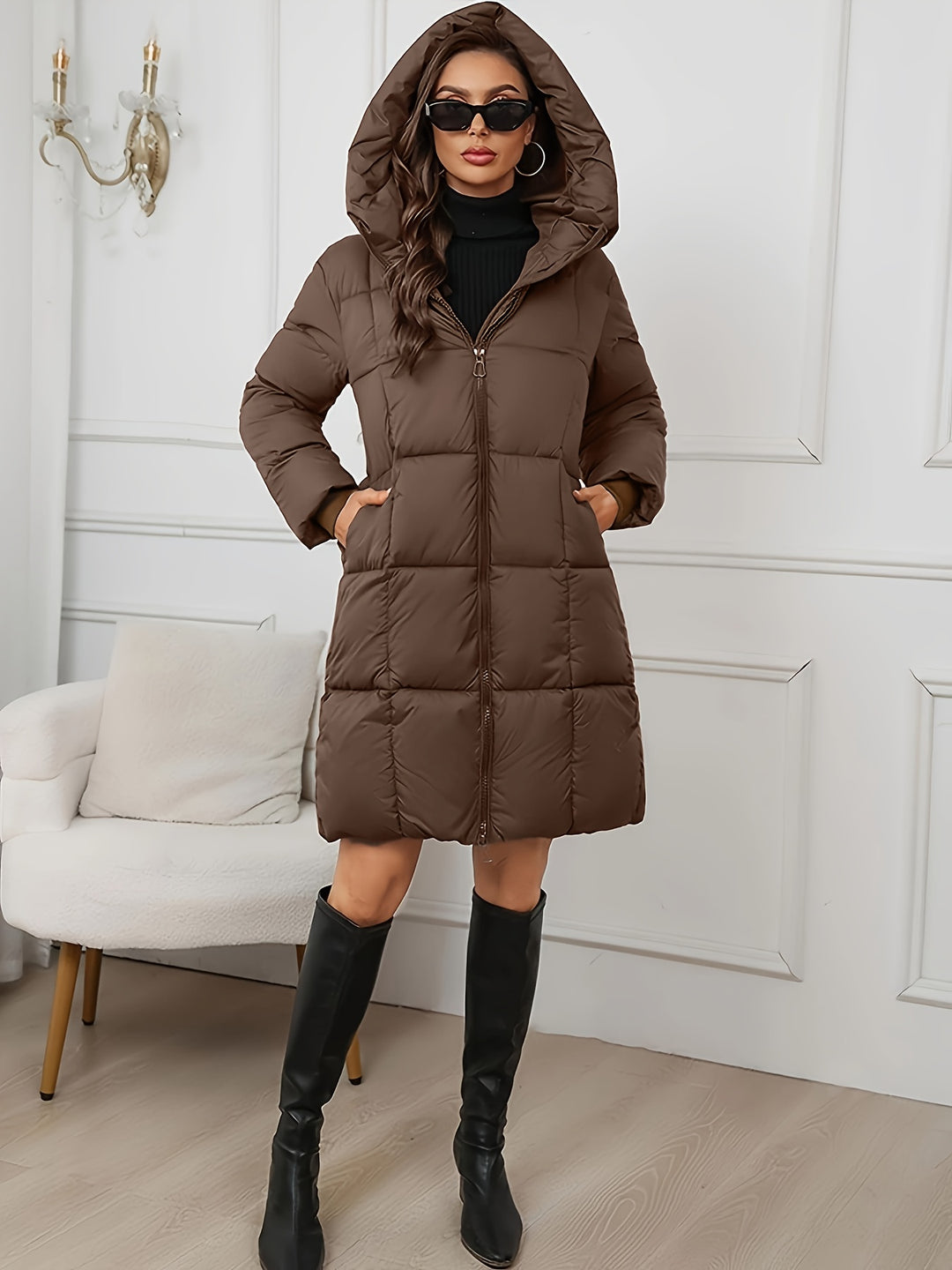 Miriam | Hooded Longline Puffer Coat